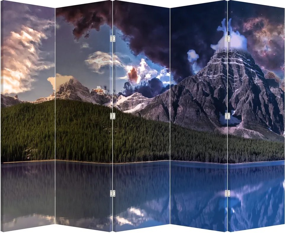 Paravan - Lac și munți (210x170 cm)