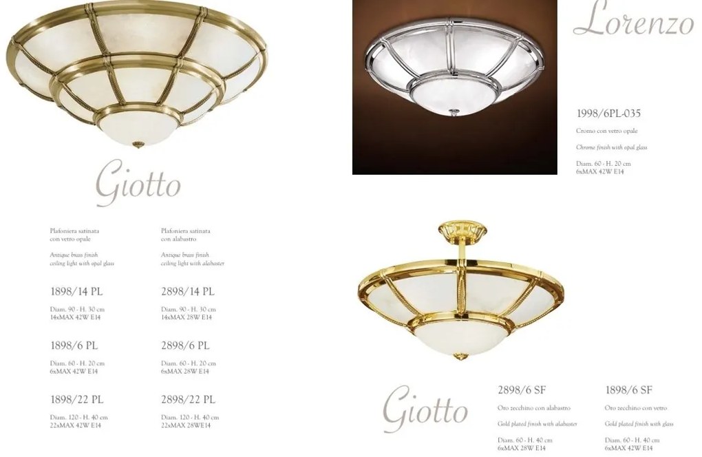 Plafoniera eleganta LUX realizata manual Giotto, 90cm