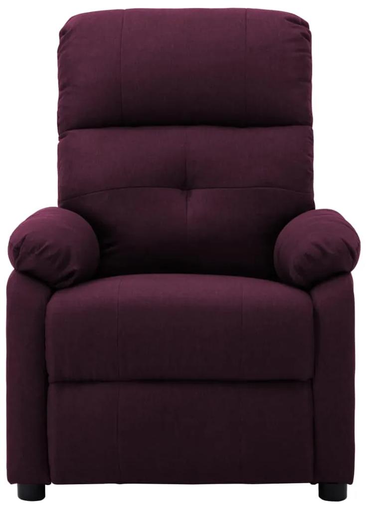 Fotoliu rabatabil de masaj, violet, material textil 1, Violet