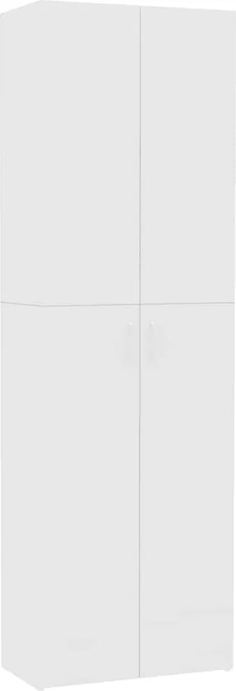 vidaXL Dulap de birou, alb, 60x32x190 cm, lemn prelucrat