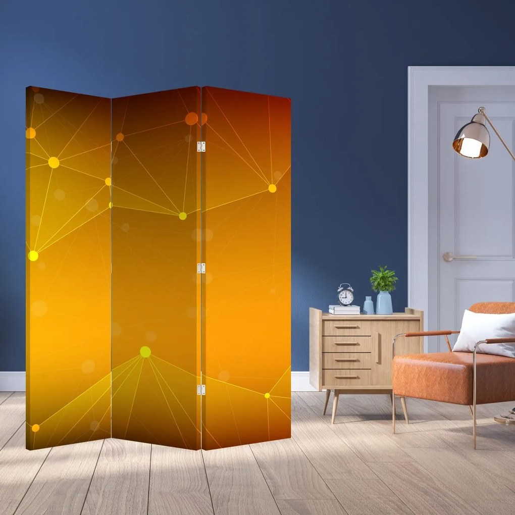 Paravan - Abstract galben (126x170 cm)