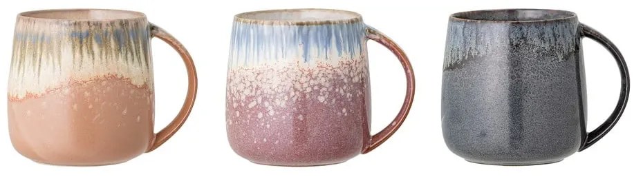 Căni 3 buc. din gresie 460 ml Cloe – Bloomingville