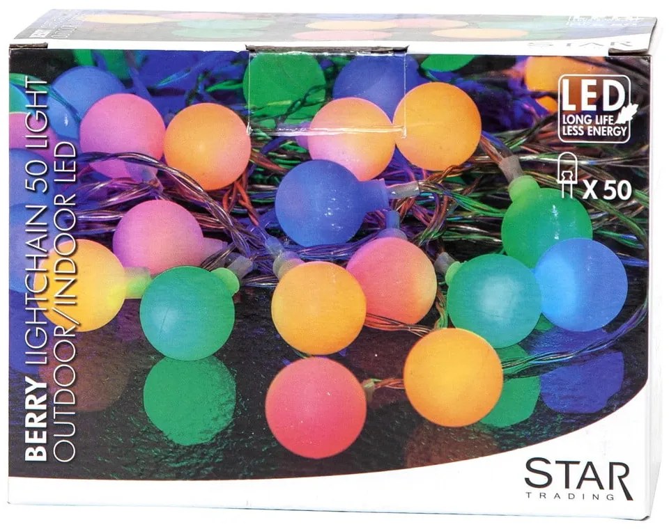 Șirag luminos Star Trading Partylights Berry Multi, lungime 7,35 m