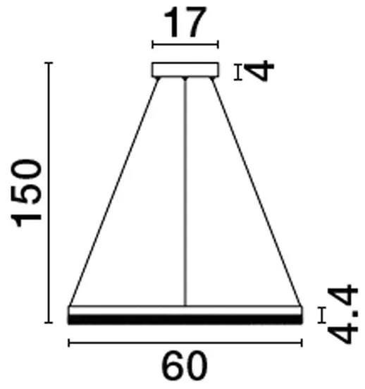 Lustra LED suspendata design elegant ADRIA D-60cm