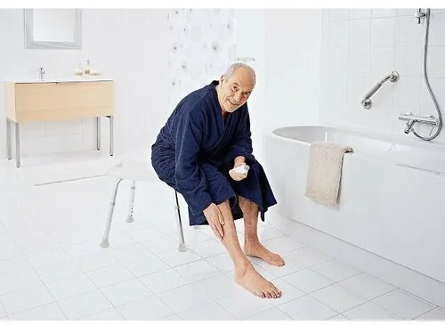 SAPHO A00601101 Scaun pentru persoane cu handicap,înălțime reglabilă, alb