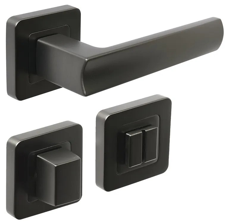 Fitinguri Zamak Bolzano - rozeta WC, neagra