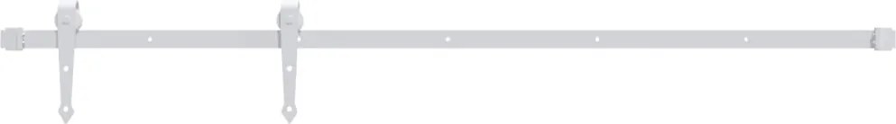 vidaXL Set feronerie pentru uși glisante, alb, 183 cm, oțel
