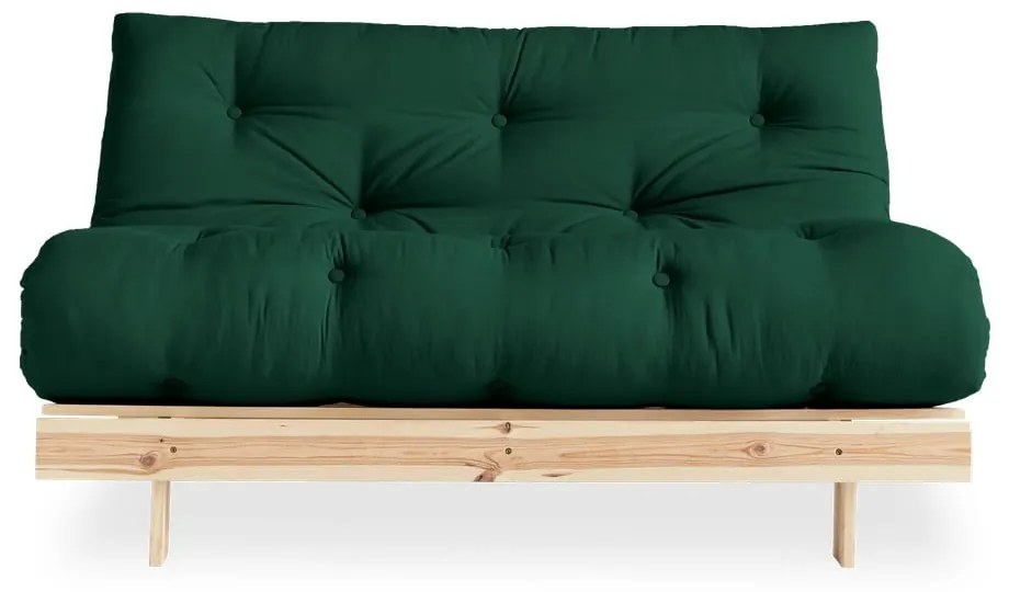 Canapea variabilă Karup Design Roots Raw/Forest Green