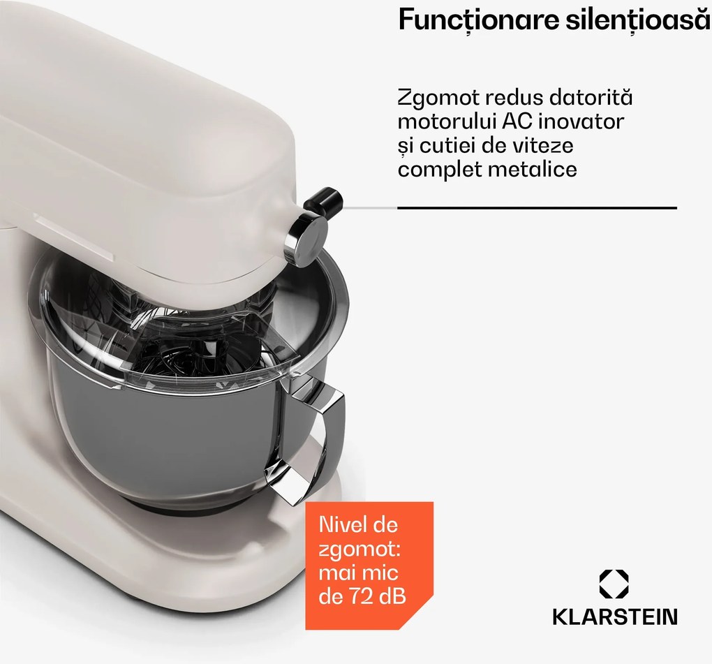 Klarstein Robot de bucătărie Chiara, 1600 W, 12 setări, Bol din oțel inoxidabil, Afișaj LCD, Accesorii incluse