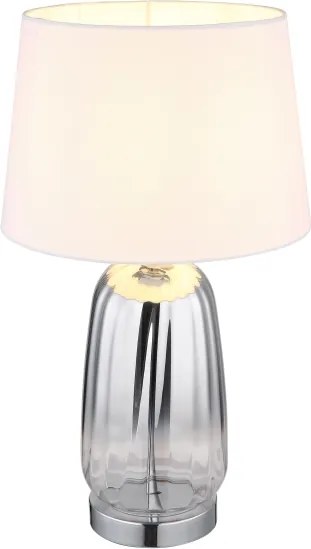 Globo 24142W - Lampă de masă CLASSY 1xE27/40W/230V alb/argintiu