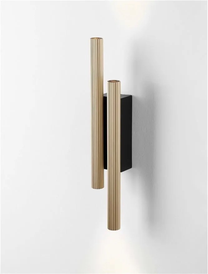 Aplica LED ambientala stil minimalist PARON 2 auriu/negru H-38cm