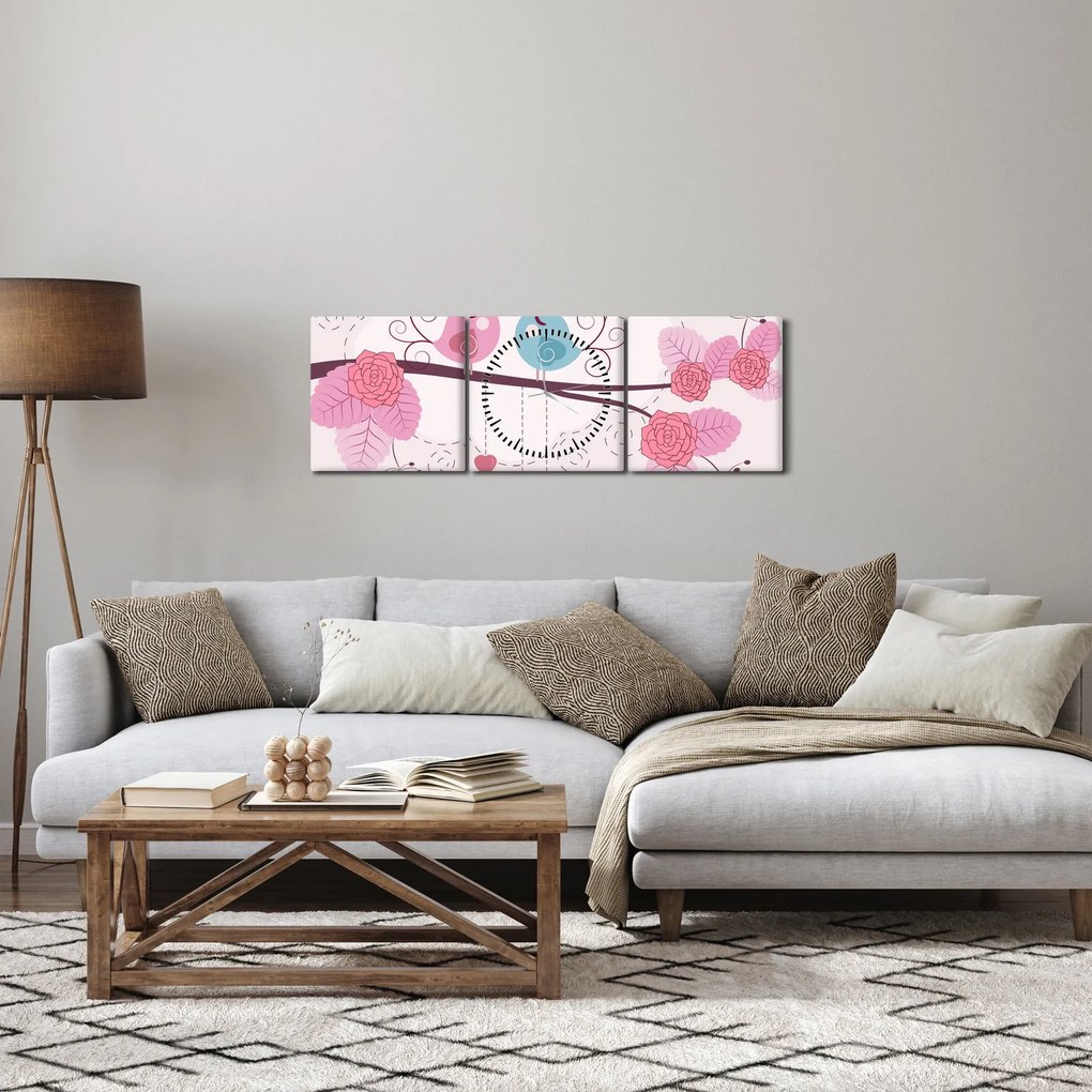 Tablou - Timpul de iubire (cu ceas) (90x30 cm)