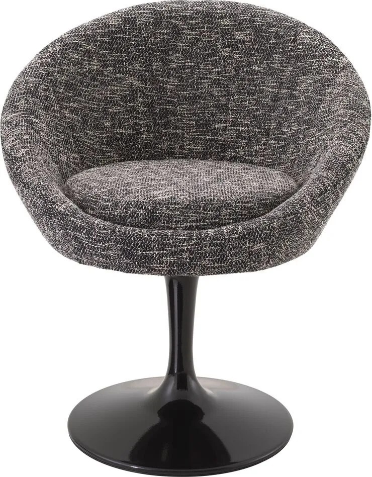 Scaun pivotant design elegant LUX O'Neill, cambon negru 115387 HZ