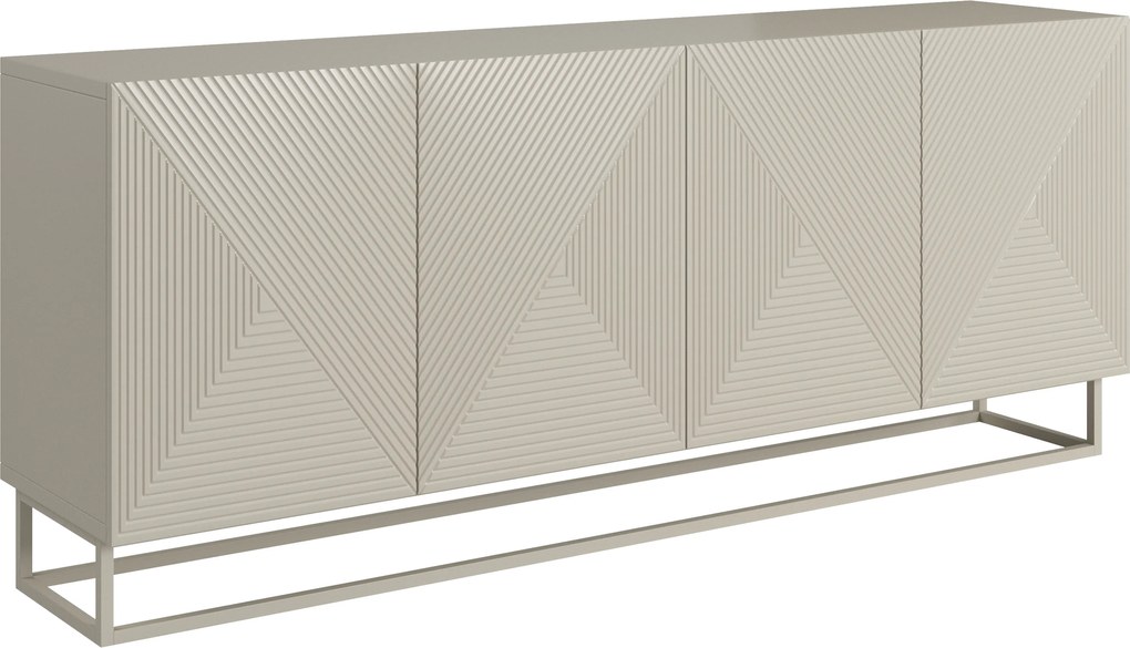 Comodă Asha 200 cm cu patru uși - casmir / cadru casmir