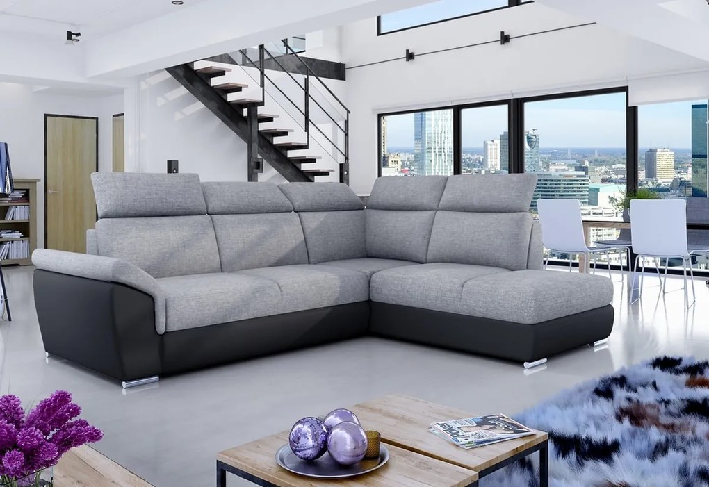 Supermobel Colțar extensibil LORETO, 260x102x210, sawana 05/soft 17, colţ stânga