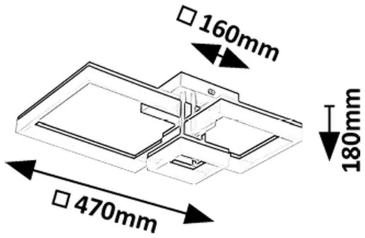 Plafonieră LED Rabalux 71386 AMILIA LED/22W/230V 3000/4000/6500K negru