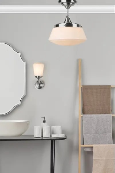 Där Lighting CAD0150 - Plafonieră aplicată pentru baie CADEN 1xE27/60W/230V IP44 crom lucios