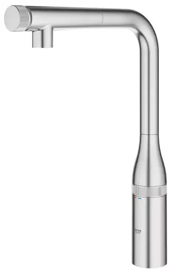 Baterie bucatarie cu dus extractibil Grohe Essence SmartControl crom periat Supersteel