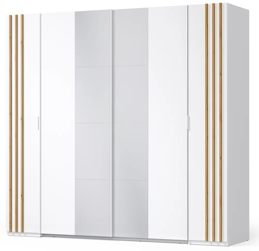 Set dormitor, alb stejar artisan, 160x200, FLORENS