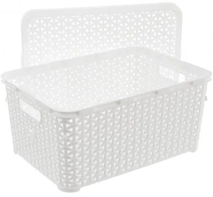 Orion Box cu capac RATAN, 10 l, alb