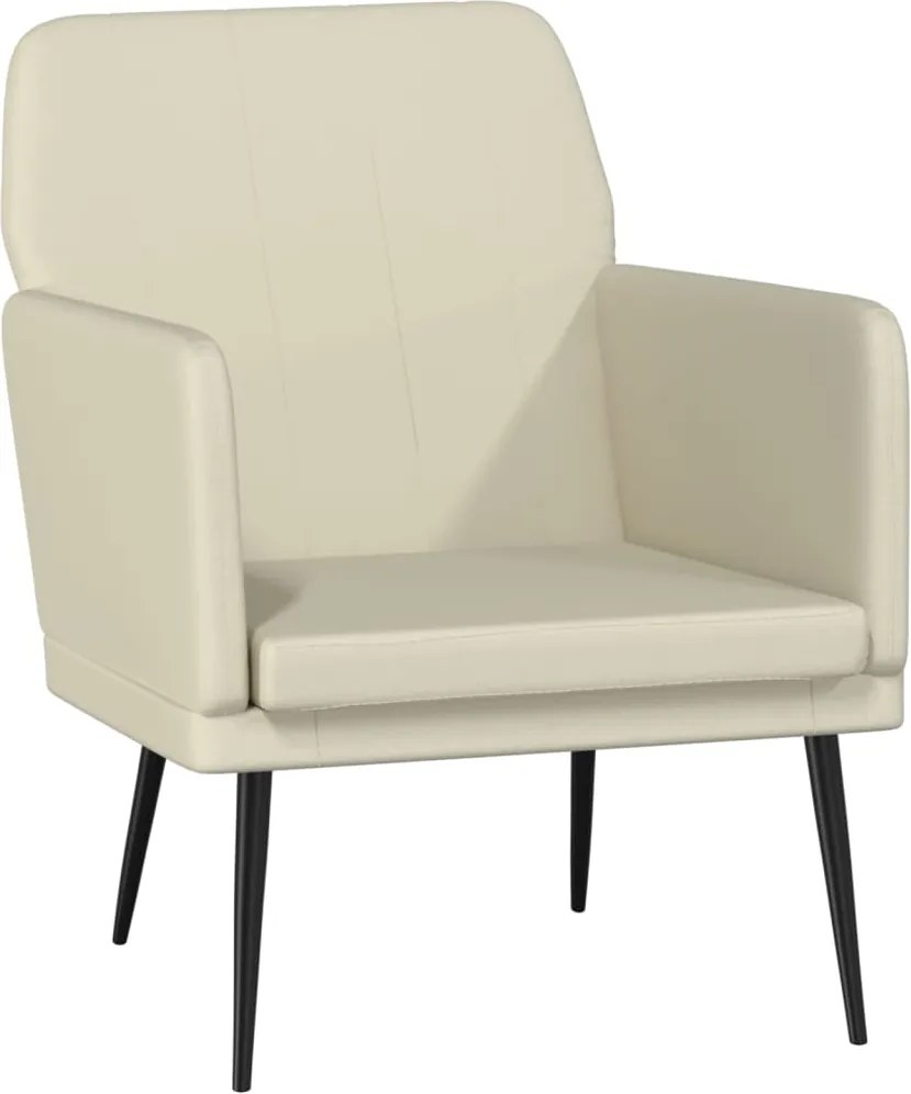 vidaXL Fotoliu, crem, 61x78x80 cm, piele artificială