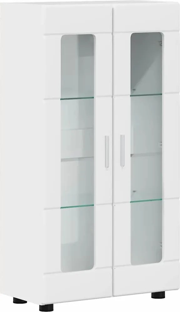 vidaXL Bufet cu ușă FLORIN Alb lucios 55,5 x 29 x 103 cm Lemn compozit