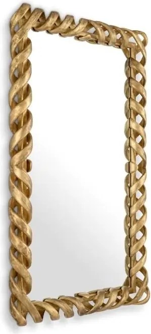 Oglinda decorativa design LUX Casone auriu, 141x93cm