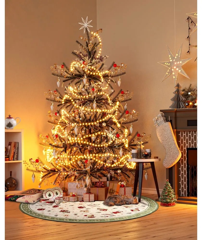 Covor verde rotund din amestec de bumbac ø 160 cm cu model de Crăciun Toy's Delight Green Christmas – Villeroy&Boch