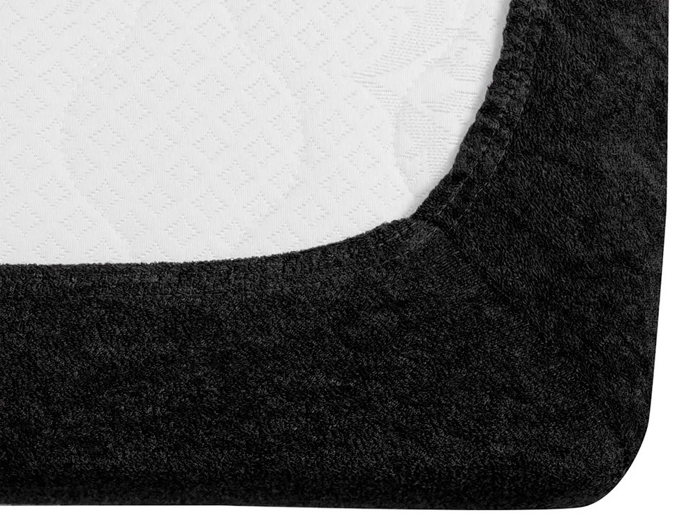 Cearsaf Frotir cu elastic EXCLUSIVE 90x200 cm negru