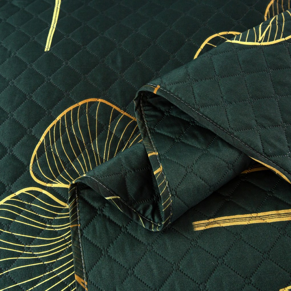 Cuvertura de pat cu model VENECIA verde inchis Dimensiune: 170 x 210 cm