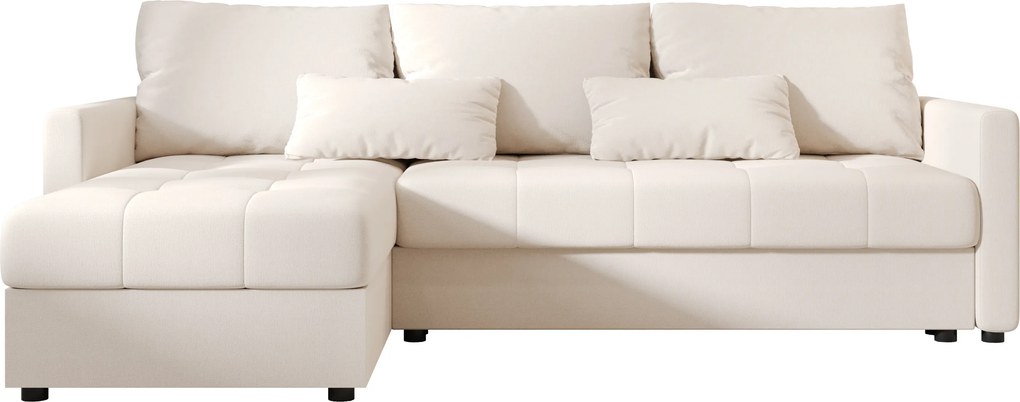 Coltar extensibil VENORIA, crem, colt reversibil, 220x143 cm + 2 perne GRATUIT