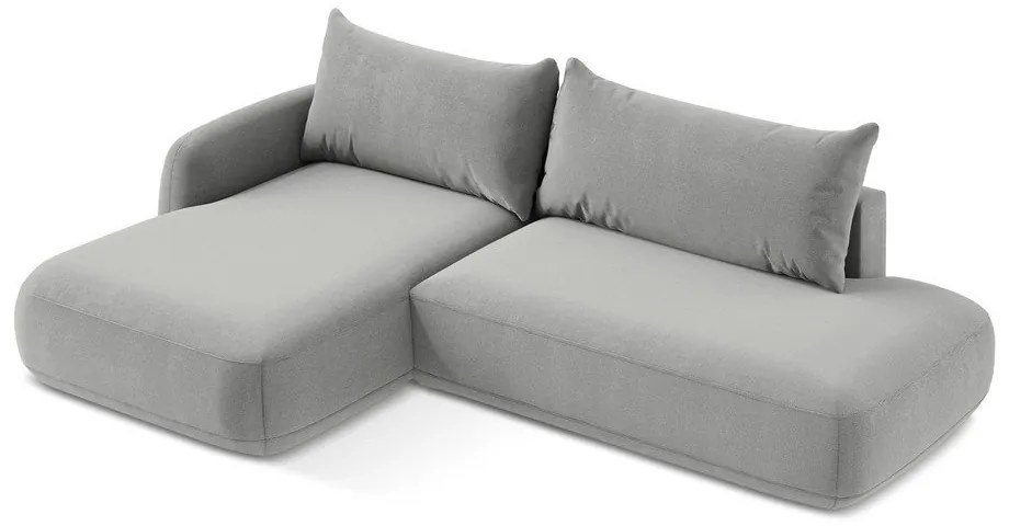 Colțar gri deschis extensibil (cu colț pe partea stângă/cu șezlong) Hale – Makamii