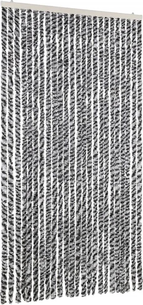 vidaXL Perdele pentru insecte, gri și alb-negru, 100x200 cm, chenille