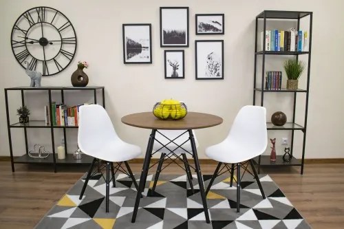 Masă rotundă ANELLO Dark Ash 80cm