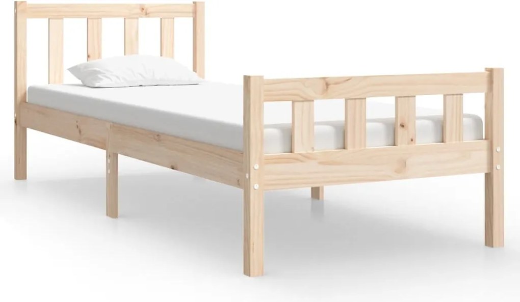 vidaXL Cadru de pat single, 90x190 cm, lemn masiv