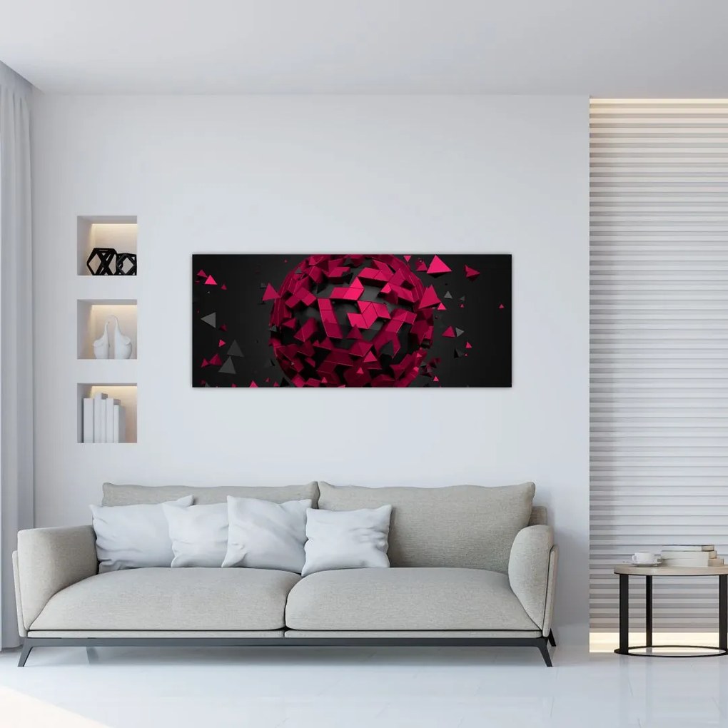 Tablou cu abstracție 3D (120x50 cm)