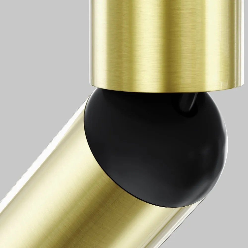 Spot LED aplicat stil minimalist Focus T negru/alama