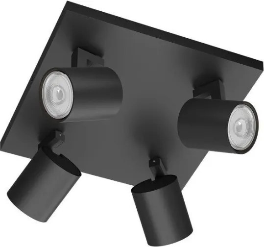 Philips - Spot LED RGBW reglabil RUNNER 4xGU10/6,5W/230V negru