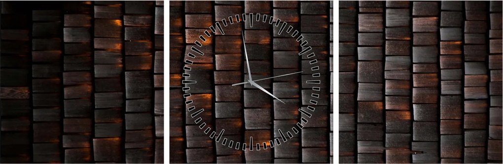 Tabloul abstract modern (cu ceas) (90x30 cm)