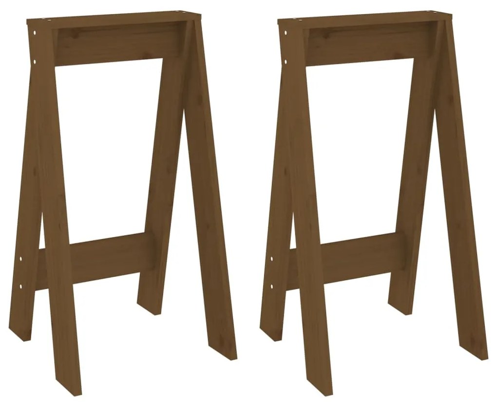 823672 vidaXL Scaune, 2 buc., maro miere, 40x40x75 cm, lemn masiv de pin
