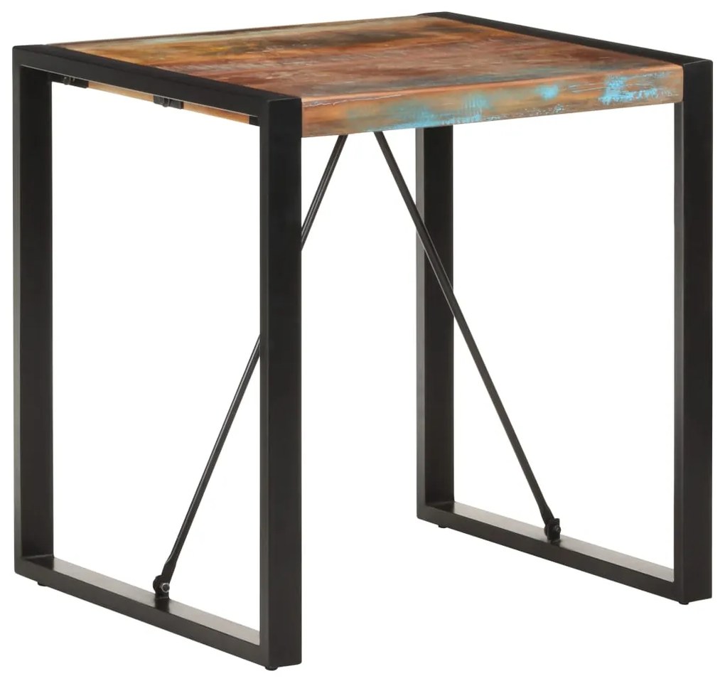 vidaXL Masă de bucătărie, 70 x 70 x 75 cm, lemn masiv reciclat