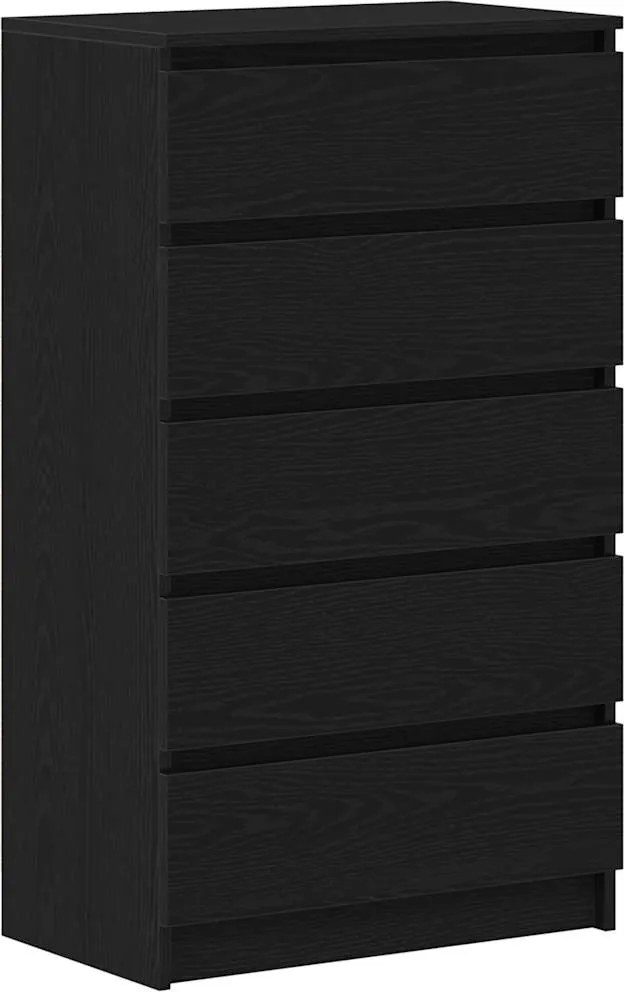 vidaXL Dulap cu sertar, stejar negru, 60x36x103 cm, lemn prelucrat