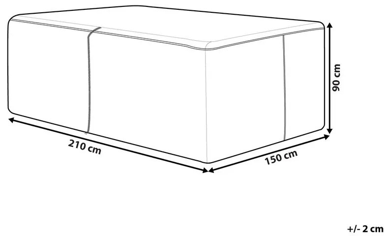 Husă mobilier de grădină HALDI (210 cm) (nilon) (gri). 1019639