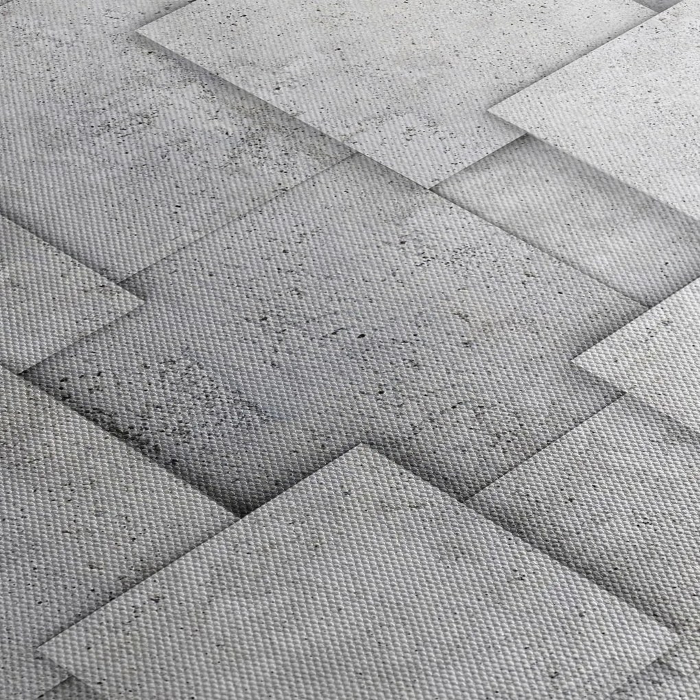 Tablou - Abstracție cu faianță de beton (120x50 cm)