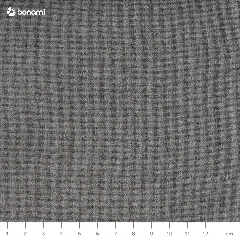 Pat matrimonial gri tapițat cu spațiu de depozitare cu somieră 180x200 cm Mattis – Meise Möbel