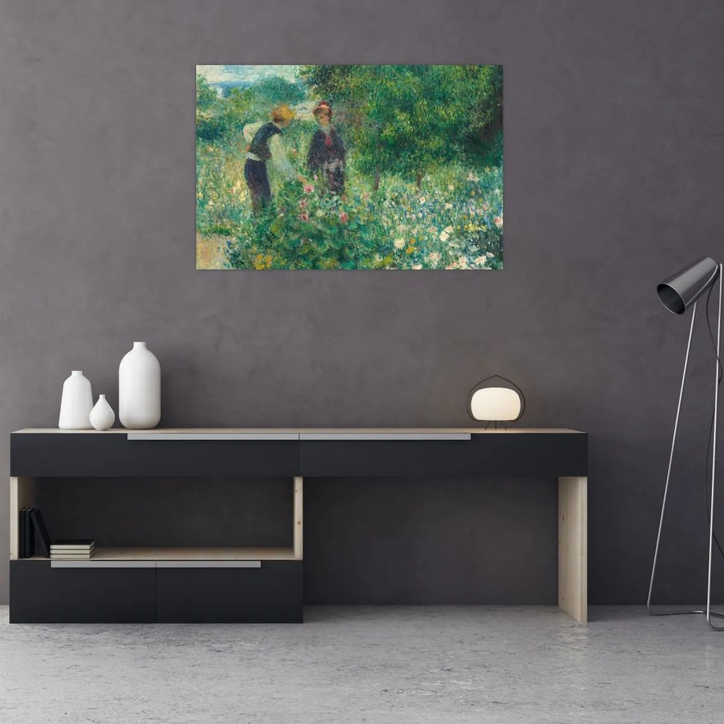 Tablou - Auguste Renoir, Picking Flowers, reproducere (90x60 cm)