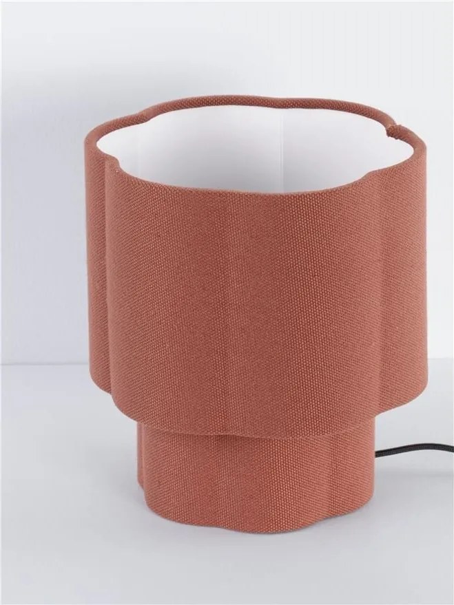 Veioza, Lampa de masa cu abajur rosu maroniu BLOOSY