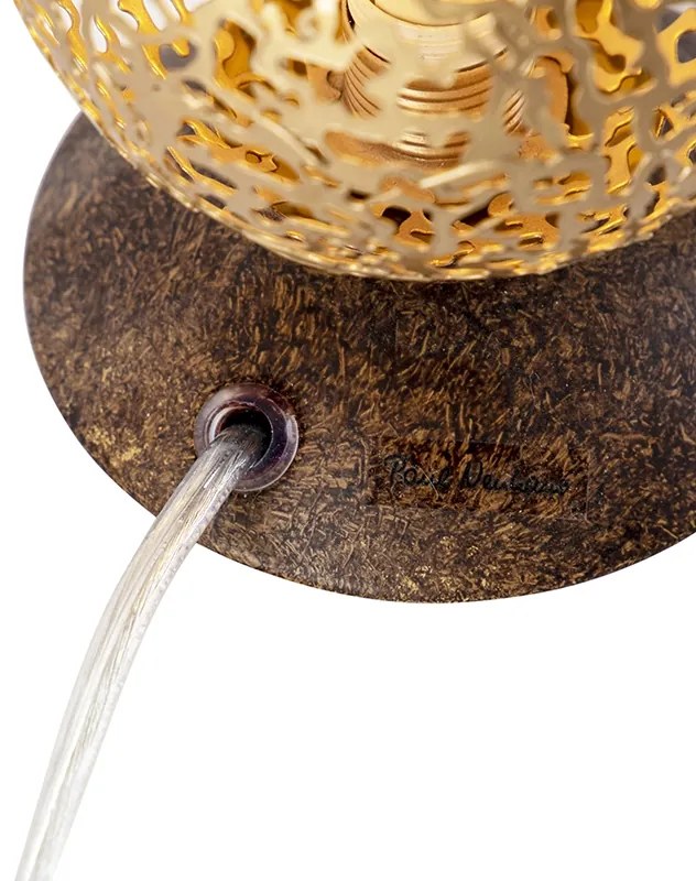 Lampă de masă țară maro ruginit 10 cm - Creta
