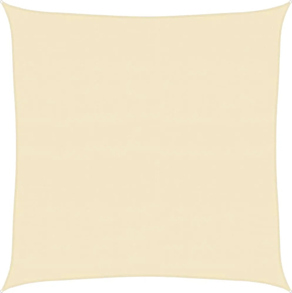 vidaXL Pânză parasolar, crem, 6 x 6 m, HDPE, 160 g/m²
