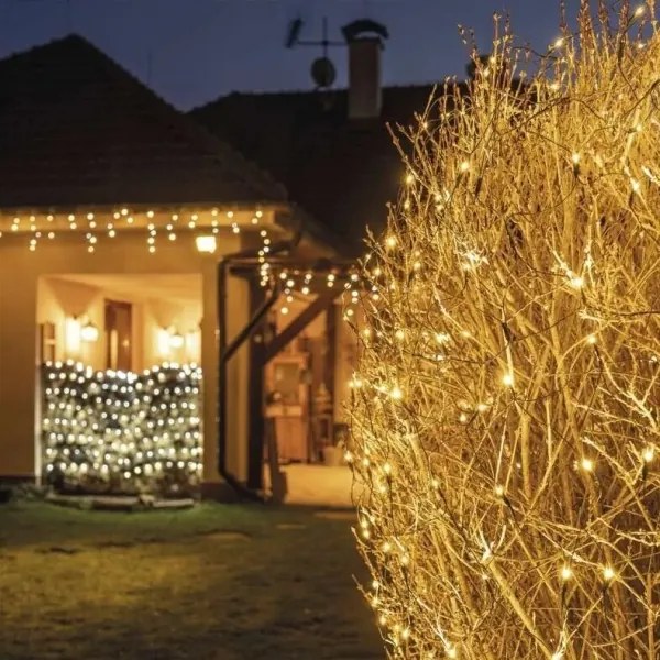 Instalație LED de Crăciun de exterior 160xLED/2x1,5m IP44 alb cald